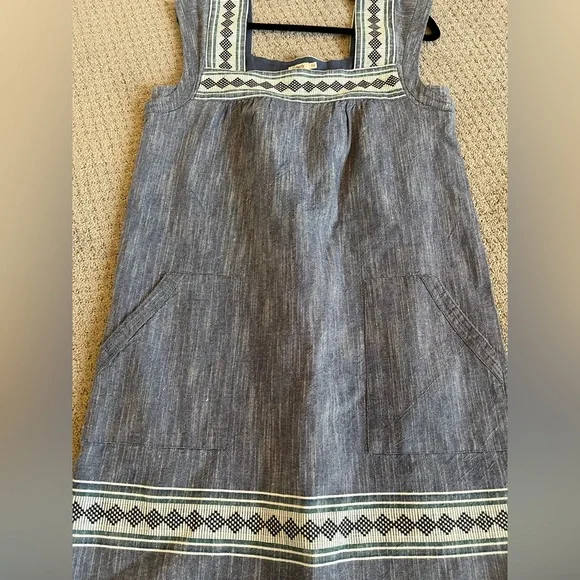 Faherty Hailee Dress Navy Jacquard Small - Picture 7 of 11